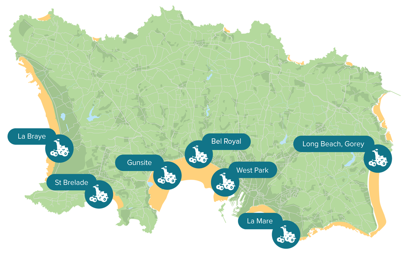 BeachAbility Chair Locations Map